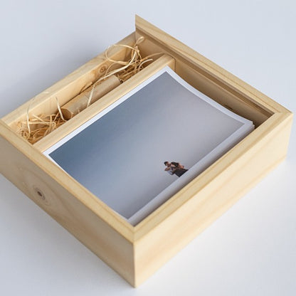 Wooden Box With Slide Lid